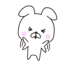 Cute white rabbit(No character ver) sticker #8476401