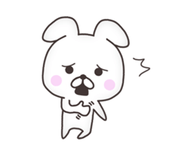 Cute white rabbit(No character ver) sticker #8476404