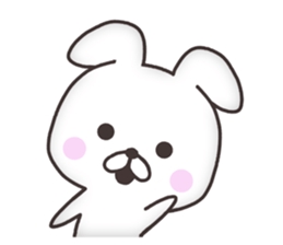 Cute white rabbit(No character ver) sticker #8476407
