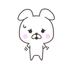 Cute white rabbit(No character ver) sticker #8476409