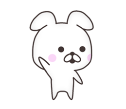 Cute white rabbit(No character ver) sticker #8476410