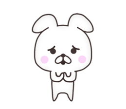 Cute white rabbit(No character ver) sticker #8476411