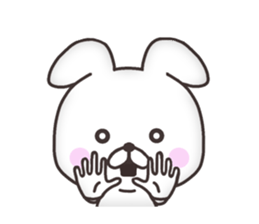 Cute white rabbit(No character ver) sticker #8476415