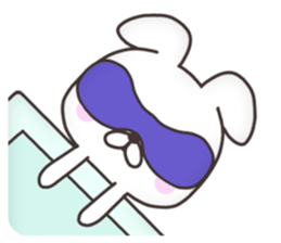 Cute white rabbit(No character ver) sticker #8476421