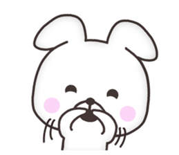 Cute white rabbit(No character ver) sticker #8476422