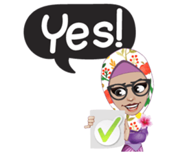 Laila Muslim Lady sticker #9028337