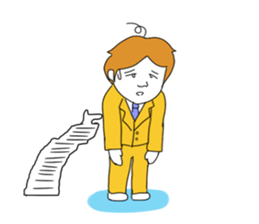 It is a sticker of the worker who isbusy sticker #465375