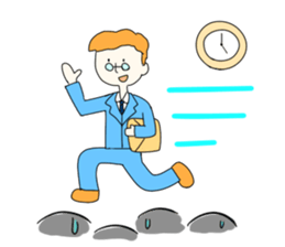 It is a sticker of the worker who isbusy sticker #465376