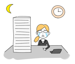 It is a sticker of the worker who isbusy sticker #465378