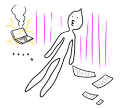 It is a sticker of the worker who isbusy sticker #465379