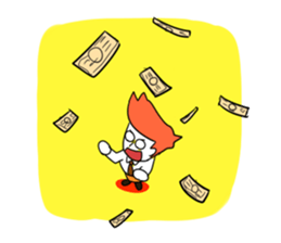 It is a sticker of the worker who isbusy sticker #465385