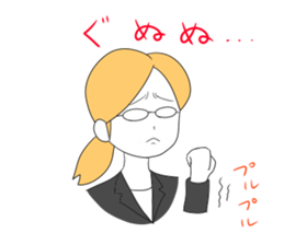 It is a sticker of the worker who isbusy sticker #465397