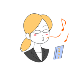 It is a sticker of the worker who isbusy sticker #465398