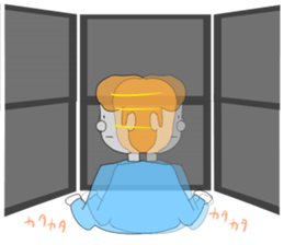 It is a sticker of the worker who isbusy sticker #465402