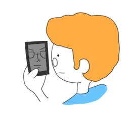 It is a sticker of the worker who isbusy sticker #465408