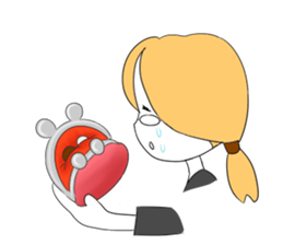 It is a sticker of the worker who isbusy sticker #465409