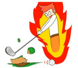 It is a sticker of the worker who isbusy sticker #465410