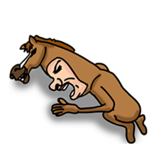 Horse man sticker #956621