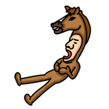 Horse man sticker #956636