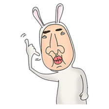 rabbit man 1 sticker #987480