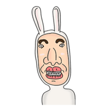 rabbit man 2 sticker #1093896