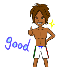 Sticker on the theme of suntan.Season 2 sticker #7042009