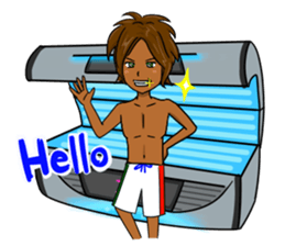 Sticker on the theme of suntan.Season 2 sticker #7042017