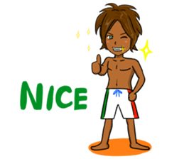 Sticker on the theme of suntan.Season 2 sticker #7042019