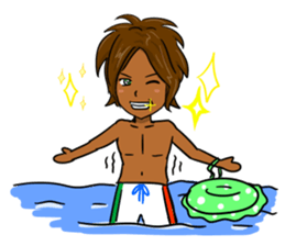 Sticker on the theme of suntan.Season 2 sticker #7042023