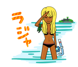 Sticker on the theme of suntan.Season 2 sticker #7042033