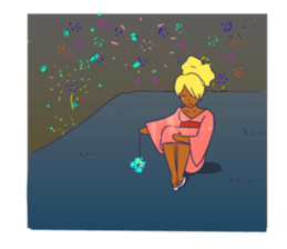 Sticker on the theme of suntan.Season 2 sticker #7042047