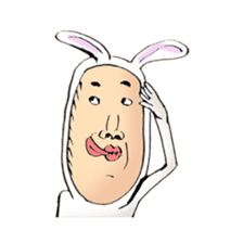 rabbit man 4 sticker #7153524