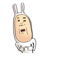 rabbit man 4 sticker #7153538