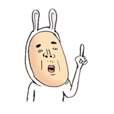 rabbit man 4 sticker #7153556