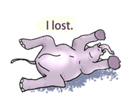 Pleasant elephant(W) sticker #7176227