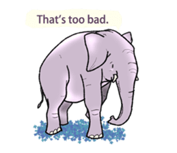 Pleasant elephant(W) sticker #7176236