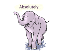 Pleasant elephant(W) sticker #7176237