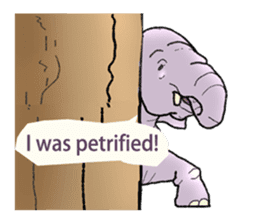 Pleasant elephant(W) sticker #7176238