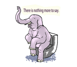 Pleasant elephant(W) sticker #7176243