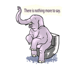 Pleasant elephant(W) sticker #7176243
