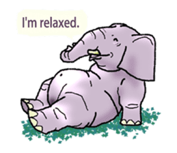 Pleasant elephant(W) sticker #7176244