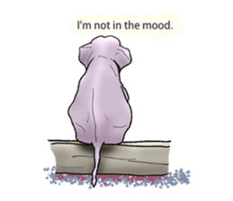 Pleasant elephant(W) sticker #7176245