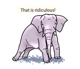 Pleasant elephant(W) sticker #7176247