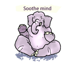 Pleasant elephant(W) sticker #7176256