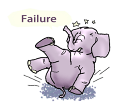 Pleasant elephant(W) sticker #7176263