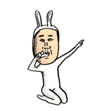 rabbit man 5 sticker #7265377