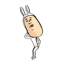 rabbit man 5 sticker #7265385