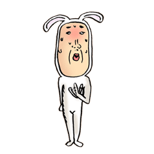 rabbit man 5 sticker #7265392