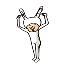 rabbit man 5 sticker #7265395