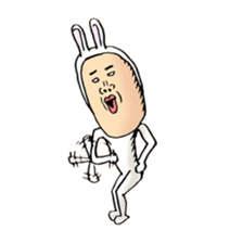 rabbit man 5 sticker #7265399